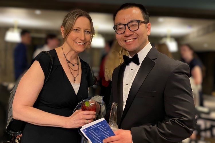 Marisa Ferger and Jerry Zhang at Department Banquet