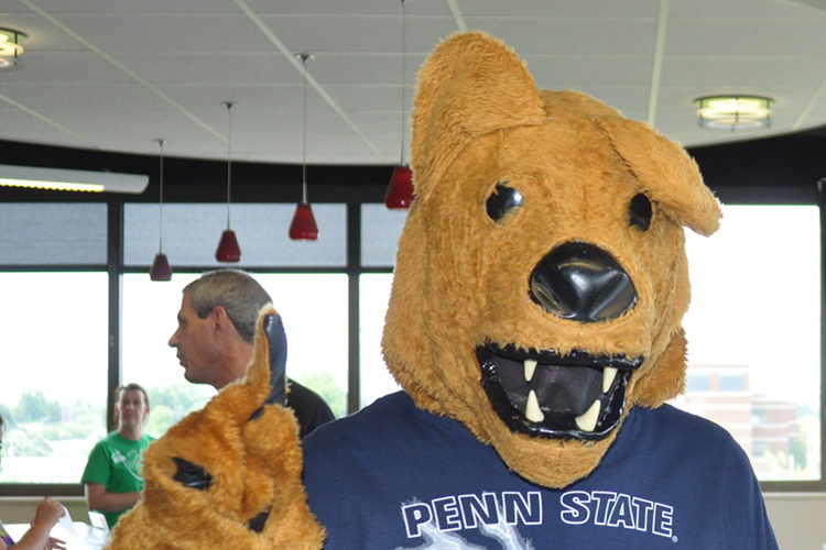 Nittany Lion in the Joel N. Myers Weather Center