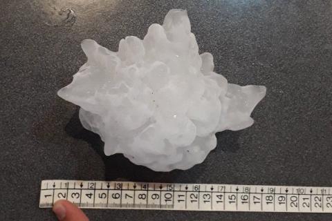 A gargantuan hailstone that fell in Argentina may have set a world record, according to researchers.