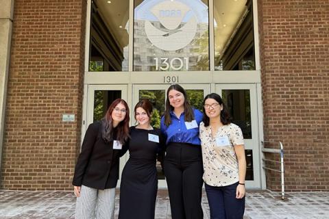 Four Penn State students in the College of Earth and Mineral Sciences